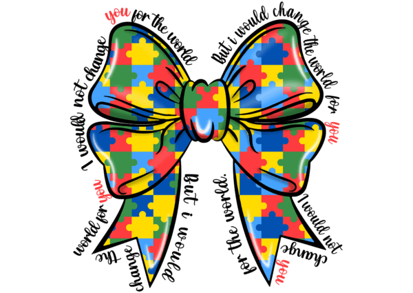 Autism Awareness Bow