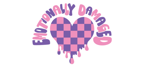 Emotionally Damaged Checkered Heart