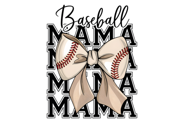 Baseball Mama Stacked with Bow