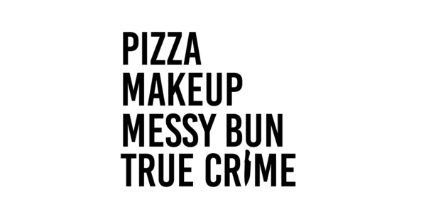 Pizza Makeup Messy Bun True Crime