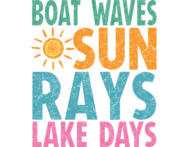 Boat waves, sun rays, lake days