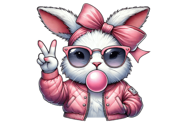 Bunny Blowing Bubble