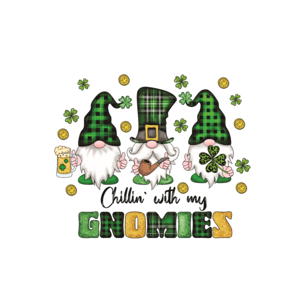 Chillin' With My Gnomies decal with gnomes