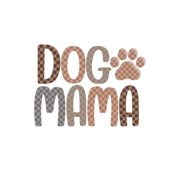 Dog Mama decal with a paw print