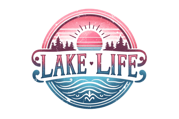 Lake Life (pink and blue)