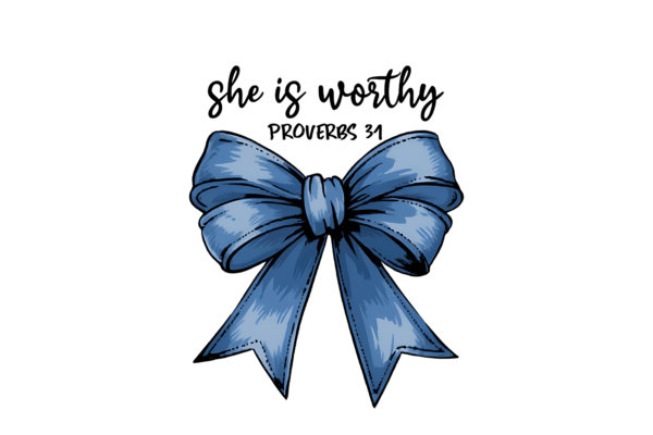 She is Worthy Blue Bow