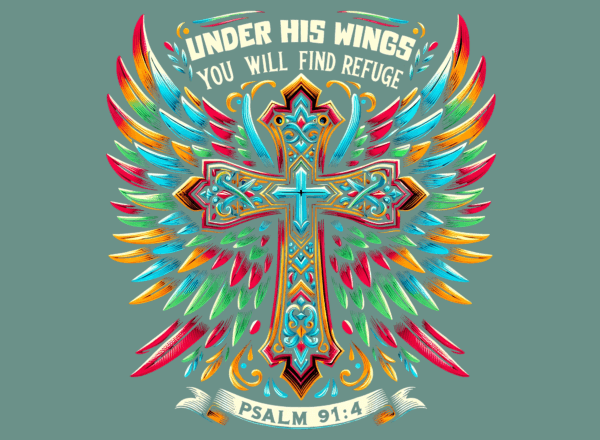 Under his wings you will find refuge