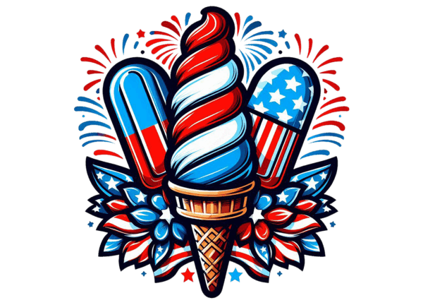 Red White and Blue Ice cream