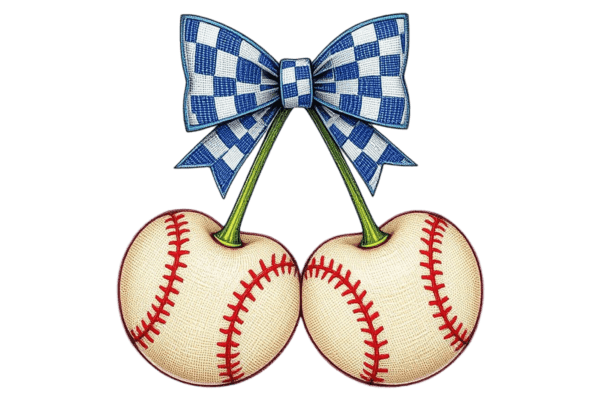 Baseball Cherries with Bow