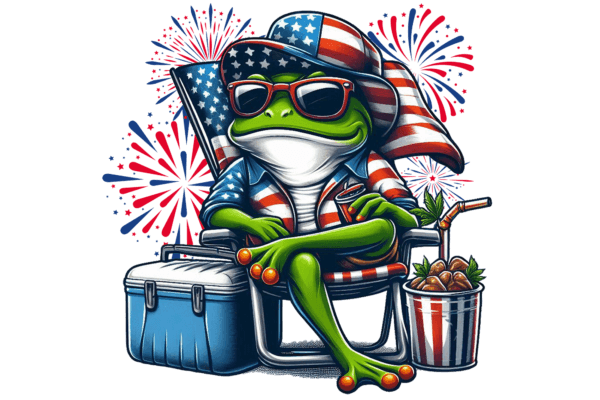 Funny Frog 4th of July