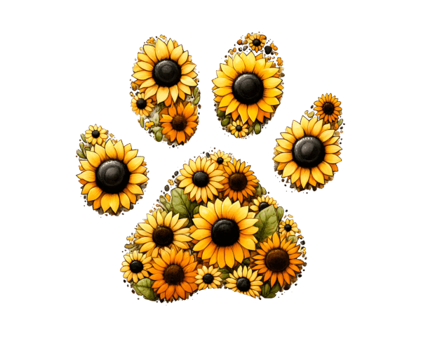 Dog Print Sunflower