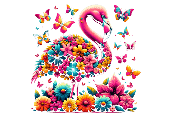 Floral Flamingo