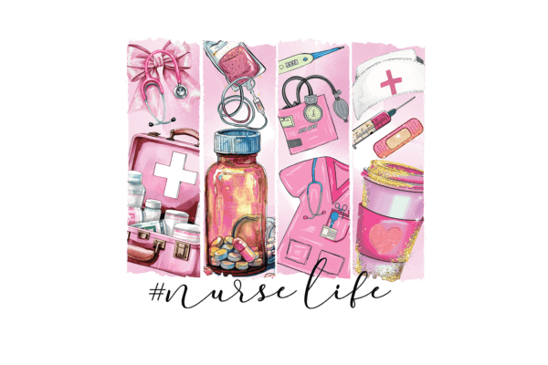 Nurse Life Brush Stroke