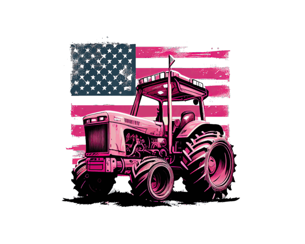 Farm Tractor Pink