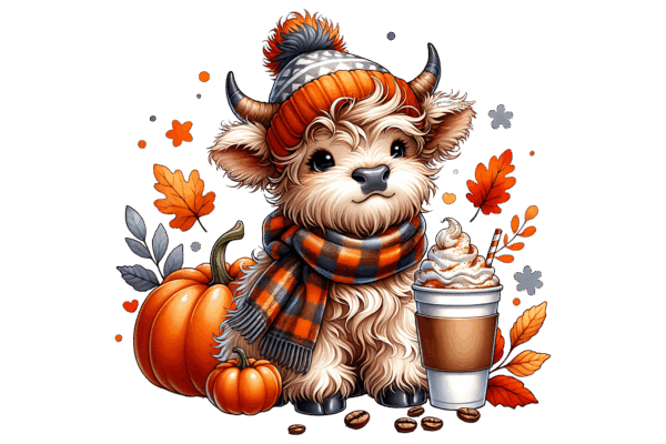 Fall Vibes Highland Cow