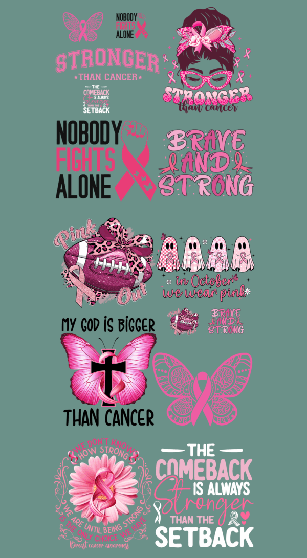 Pre-Made Breast Cancer Awareness gang 22x60