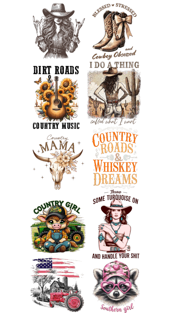 Pre-Made Country gang 22x60