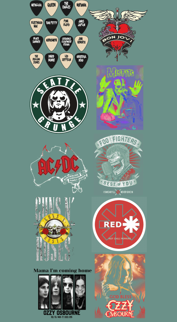 Pre-Made Vintage Bands gang 22x60