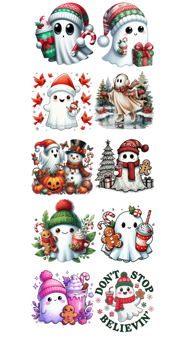 Pre-Made Christmas Ghost gang 22x60