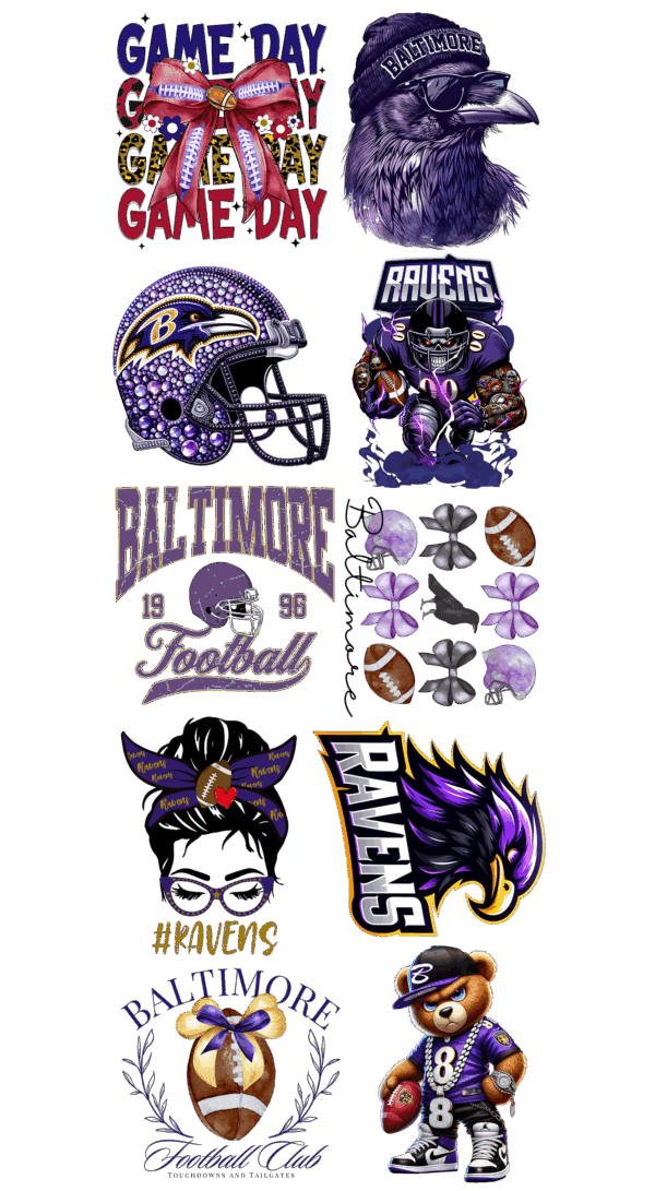 Pre-Made Ravens gang 22x60