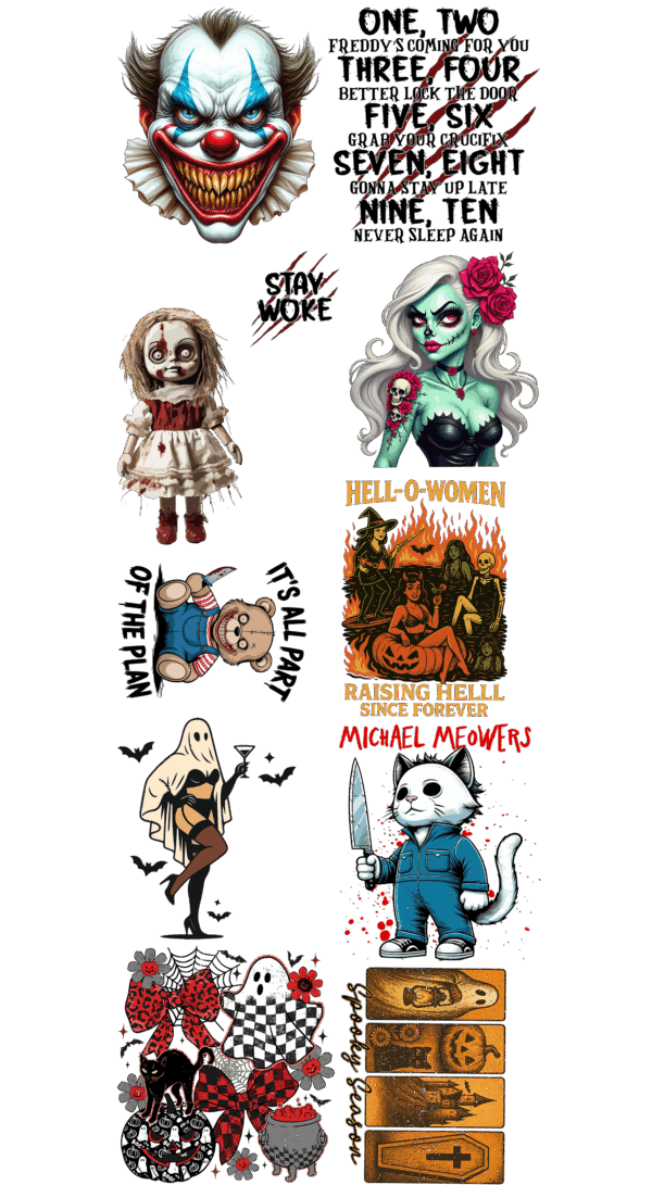 Pre-Made Scary Halloween gang 22x60