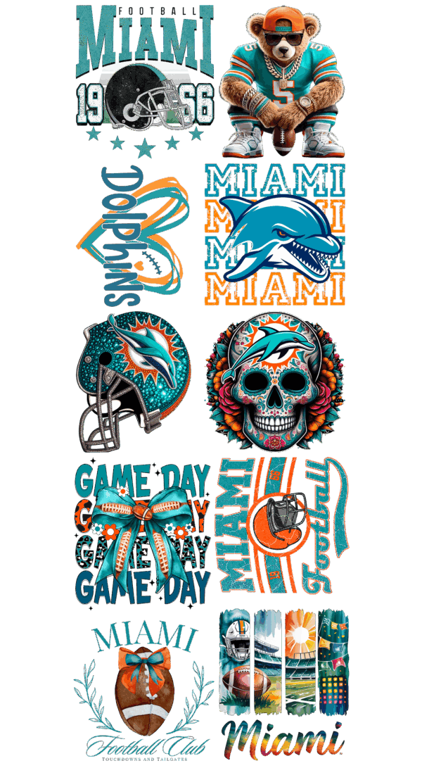 Pre-Made Dolphins gang 22x60