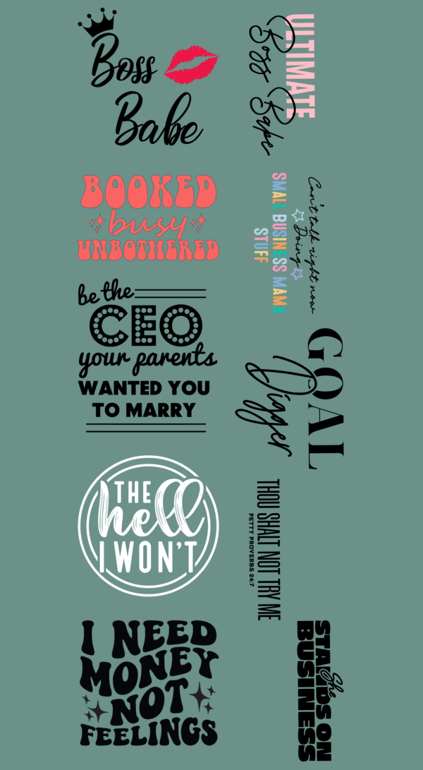 Pre-Made Boss Babe gang 22x60