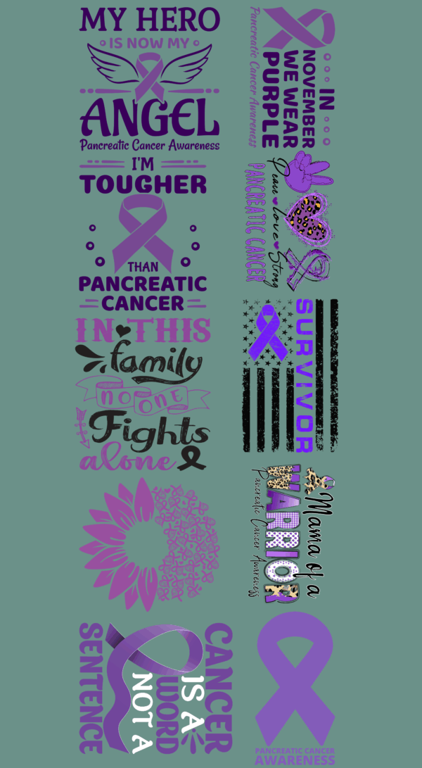 Pre-Made Pancreatic Cancer Awareness gang 22x60