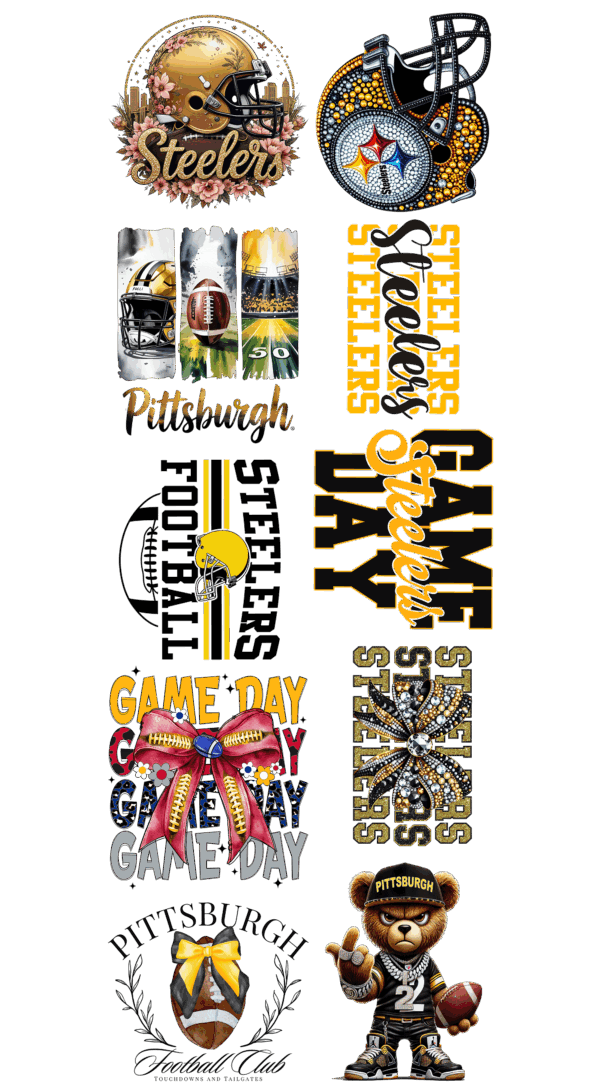 Pre-Made Steelers gang 22x60