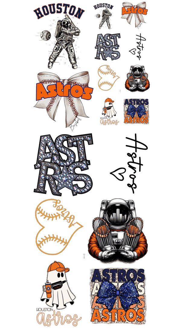 Pre-Made Astros gang 22x60