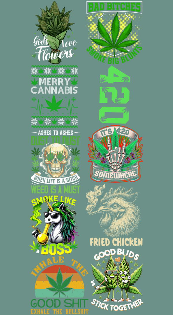 Pre-Made Funny Marijuana gang 22x60