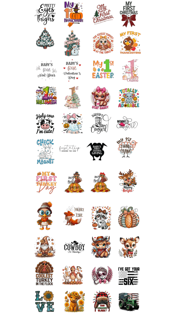 Pre-Made Baby Onesies gang 22x60