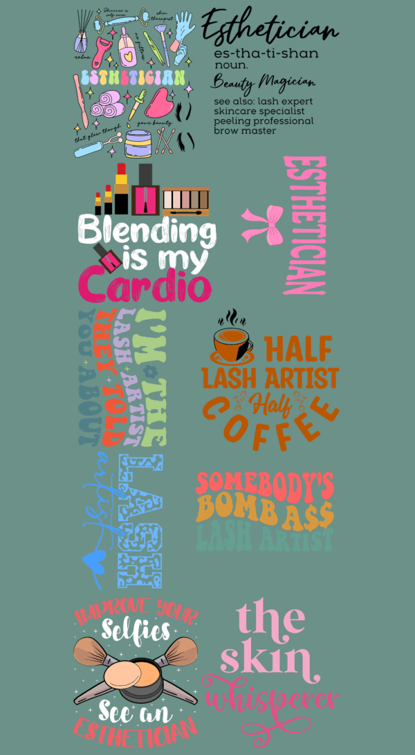 Pre-Made Lash & Esthetician gang 22x60