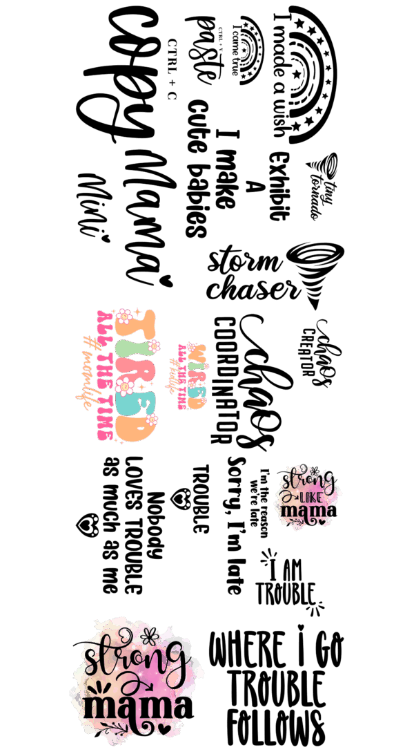 Pre-Made Mama and Me gang 22x60