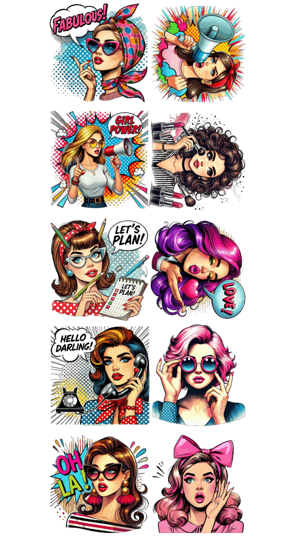 Pre-Made Pop Art gang 22x60