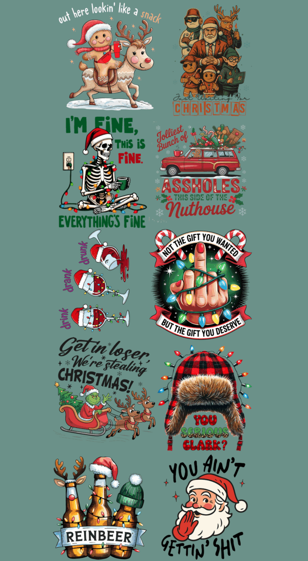 Pre-Made Funny Christmas gang 22x60
